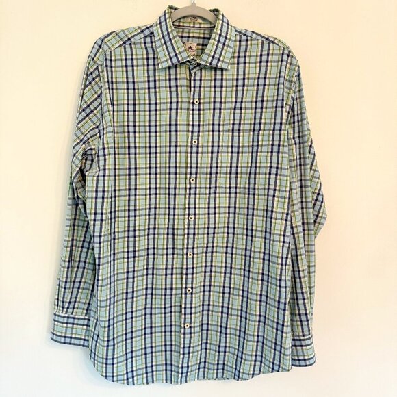 🏷️ Peter Millar Plaid Button-Down Shirt - Picture 1 of 4